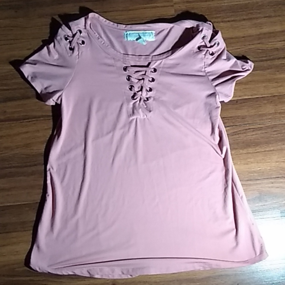 A v neck strap t-shirt